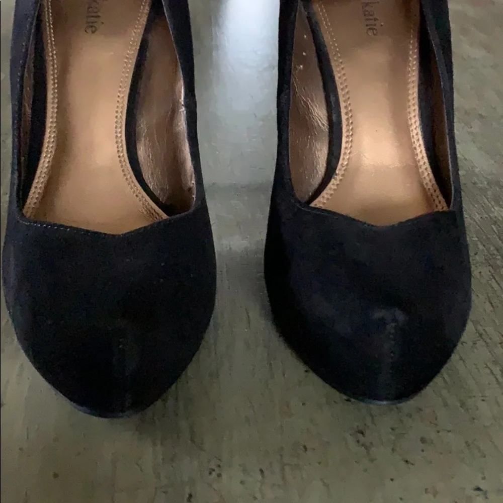 KELLY & katie Cooper Suede Ankle Strap Heels